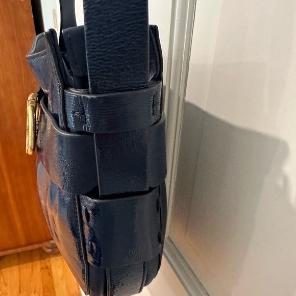 Tory Burch GEMINI LINK PATENT CROSS-BODY Midnight Swim Patent Leather - Picture 3 of 10